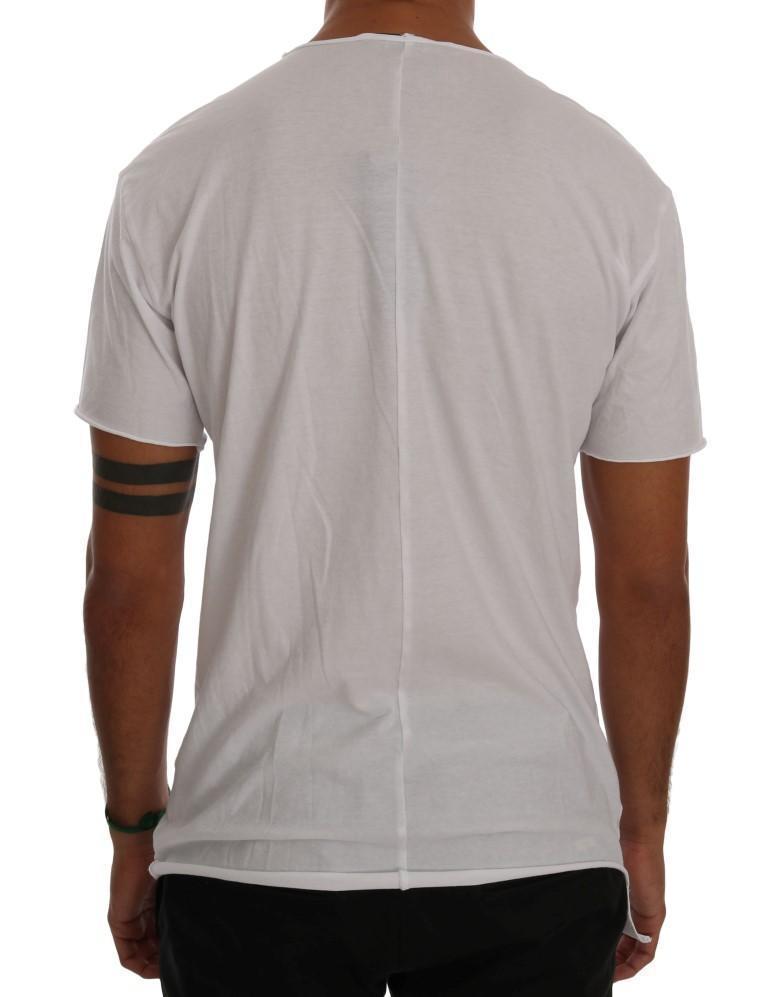 White Cotton Crew-neck T-Shirt