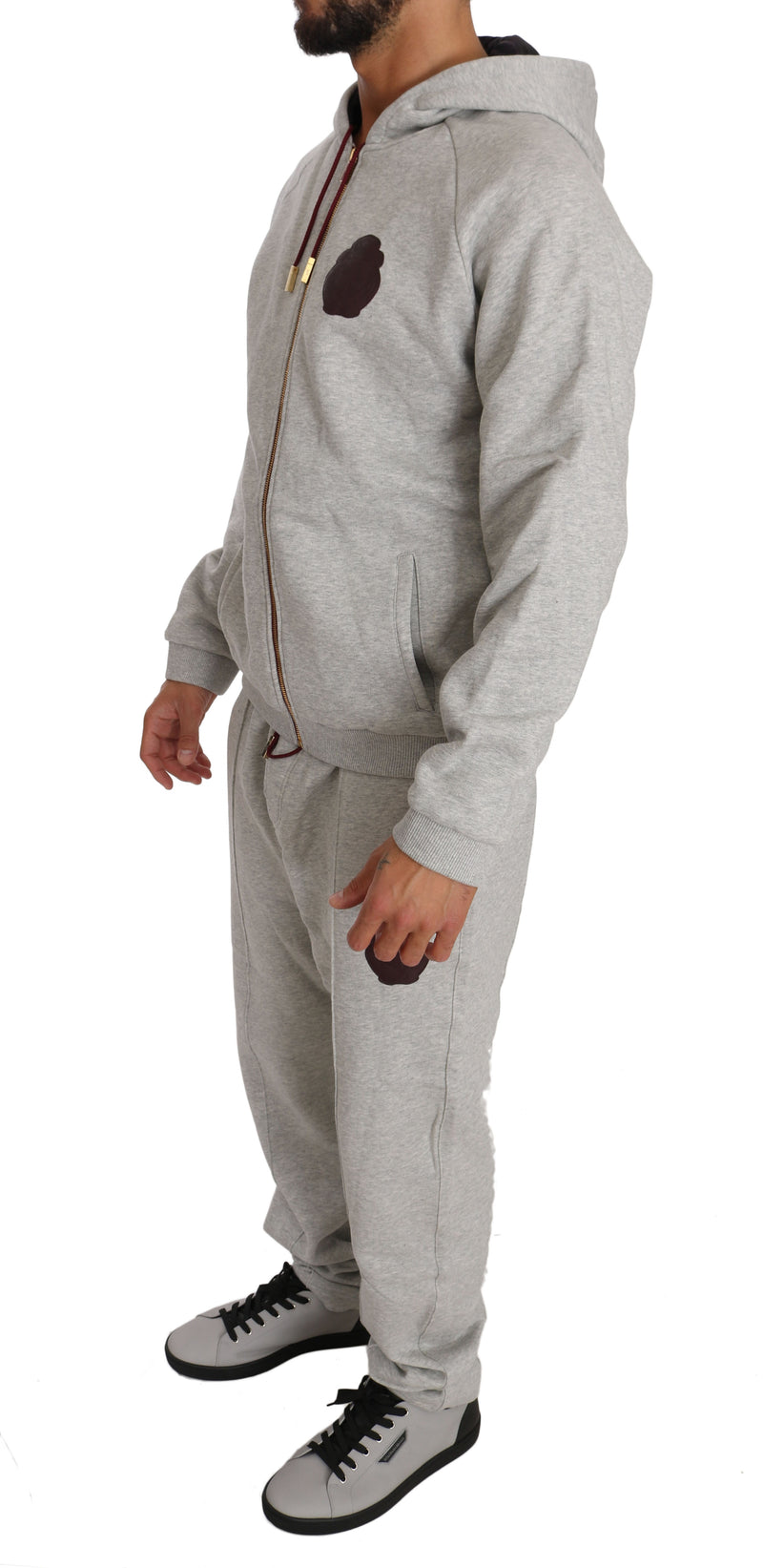 Gray Cotton Sweater Pants Tracksuit