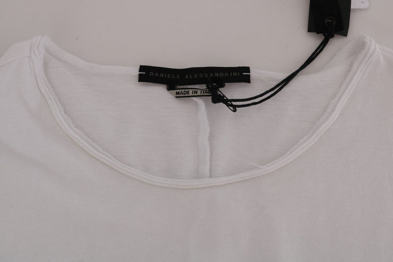 White Cotton Crew-neck T-Shirt