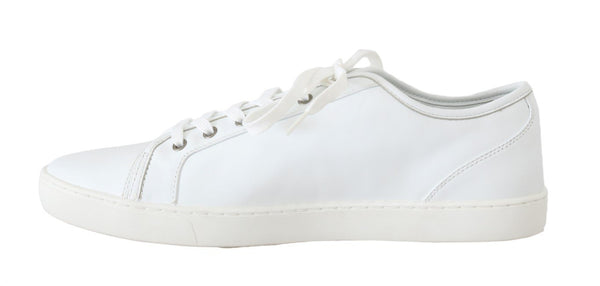 White Leather Mens Casual Sneakers