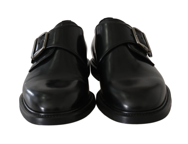 Black Leather Monkstrap Formal Shoes