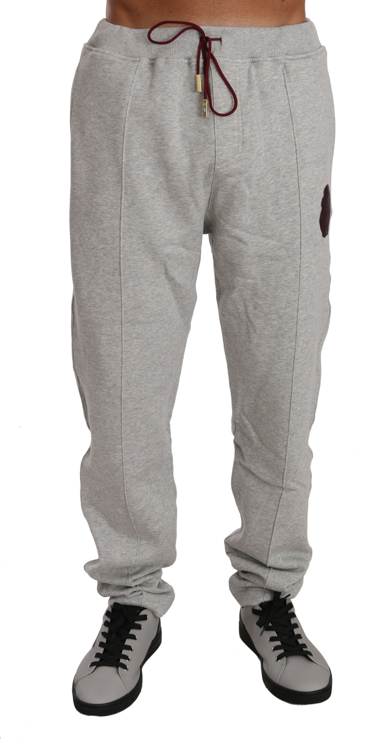 Gray Cotton Sweater Pants Tracksuit