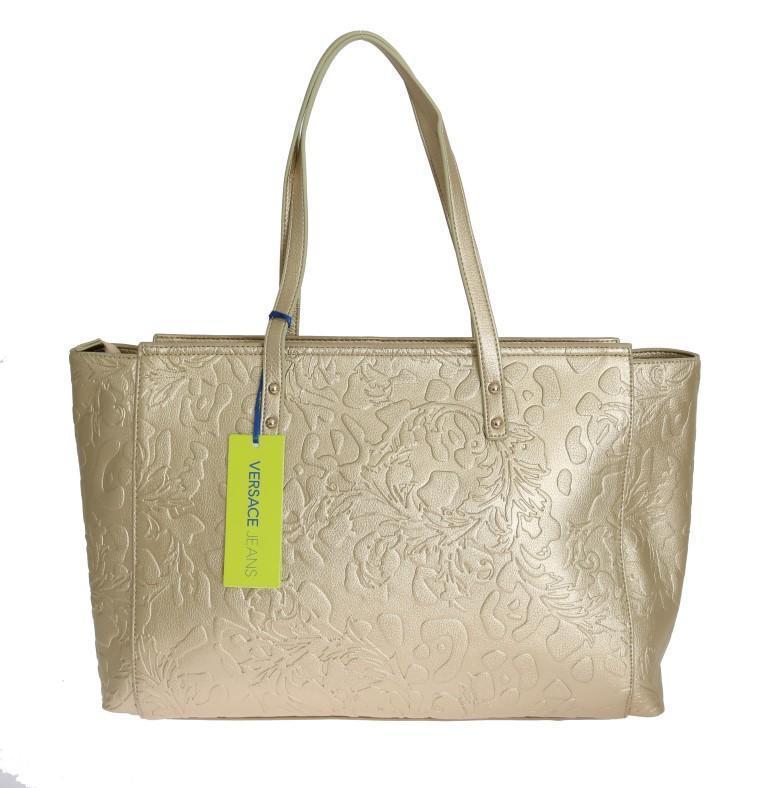 Gold Satchel Handbag for Women Shopping Borse Tote Bag