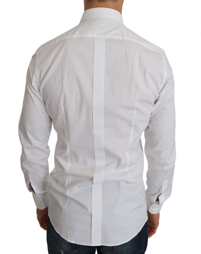 White Cotton GOLD Slim Stretch Shirt