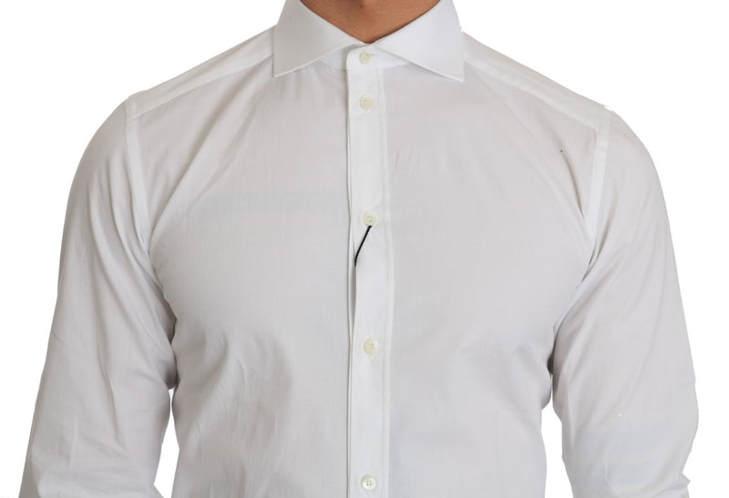 White Cotton GOLD Slim Stretch Shirt