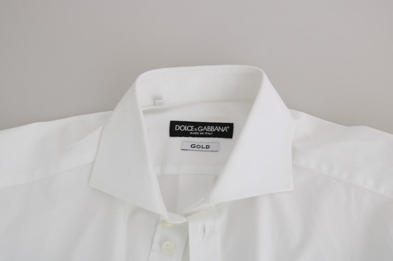 White Cotton GOLD Slim Stretch Shirt