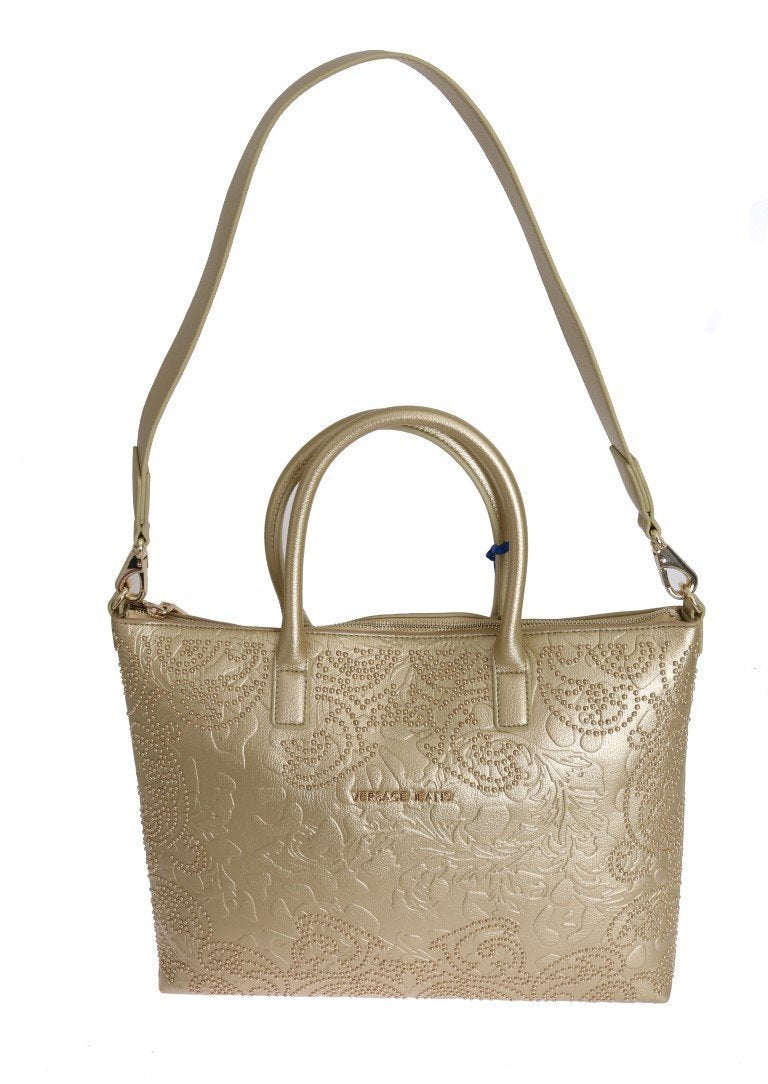Gold Satchel Shopping Borse Tote Bag