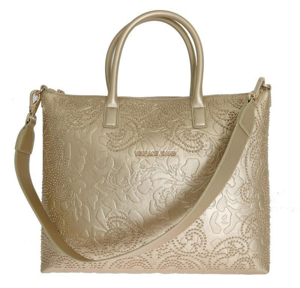 Gold Satchel Shopping Borse Tote Bag