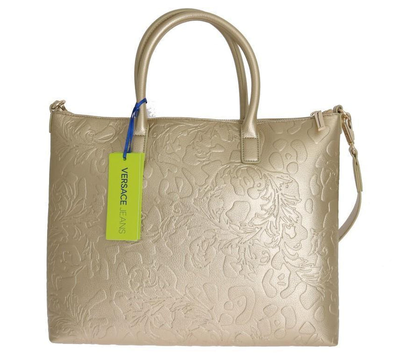 Gold Satchel Shopping Borse Tote Bag