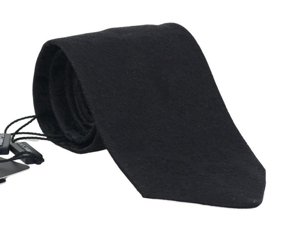 Black Floral Pattern Tie