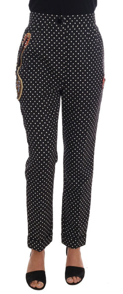 Black Polka Dot Sicily Crystal Pants