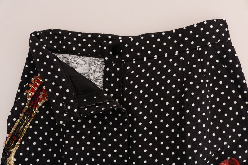 Black Polka Dot Sicily Crystal Pants