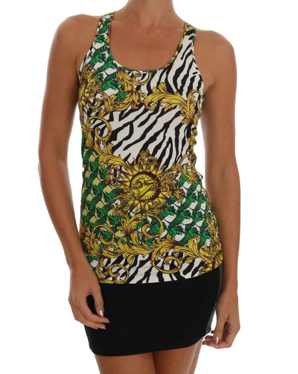 Multicolor Stretch Baroque Tank Top