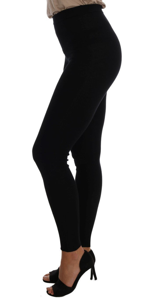 Black Cashmere Stretch Tights