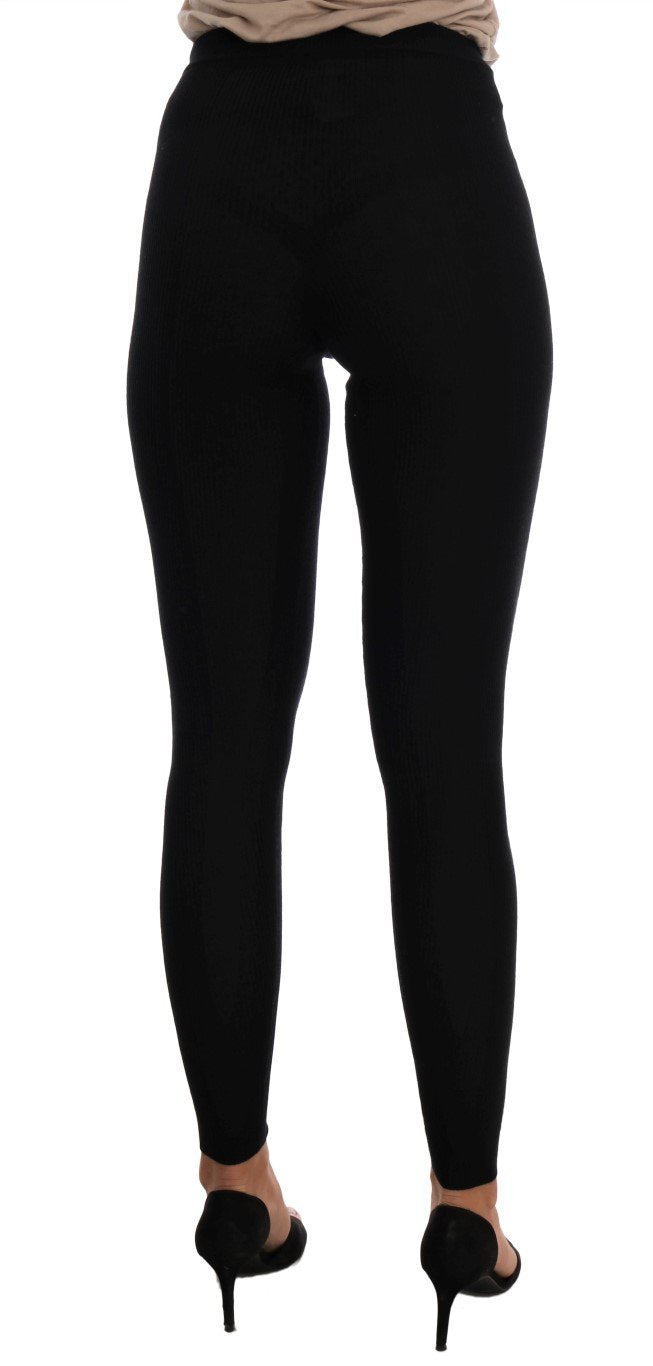 Black Cashmere Stretch Tights