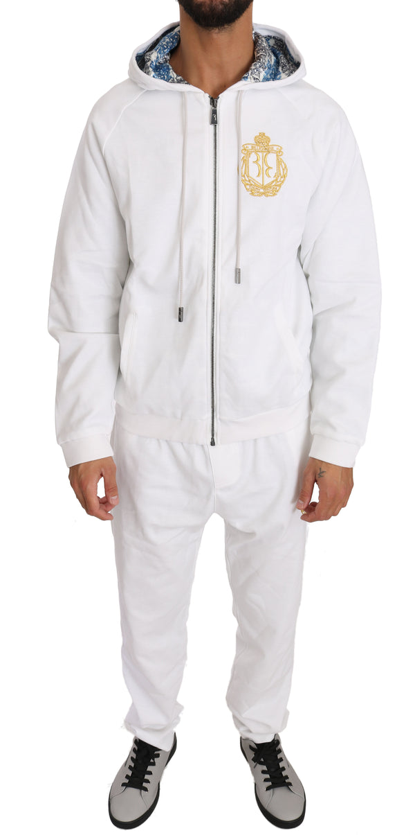 White Cotton Sweater Pants Tracksuit