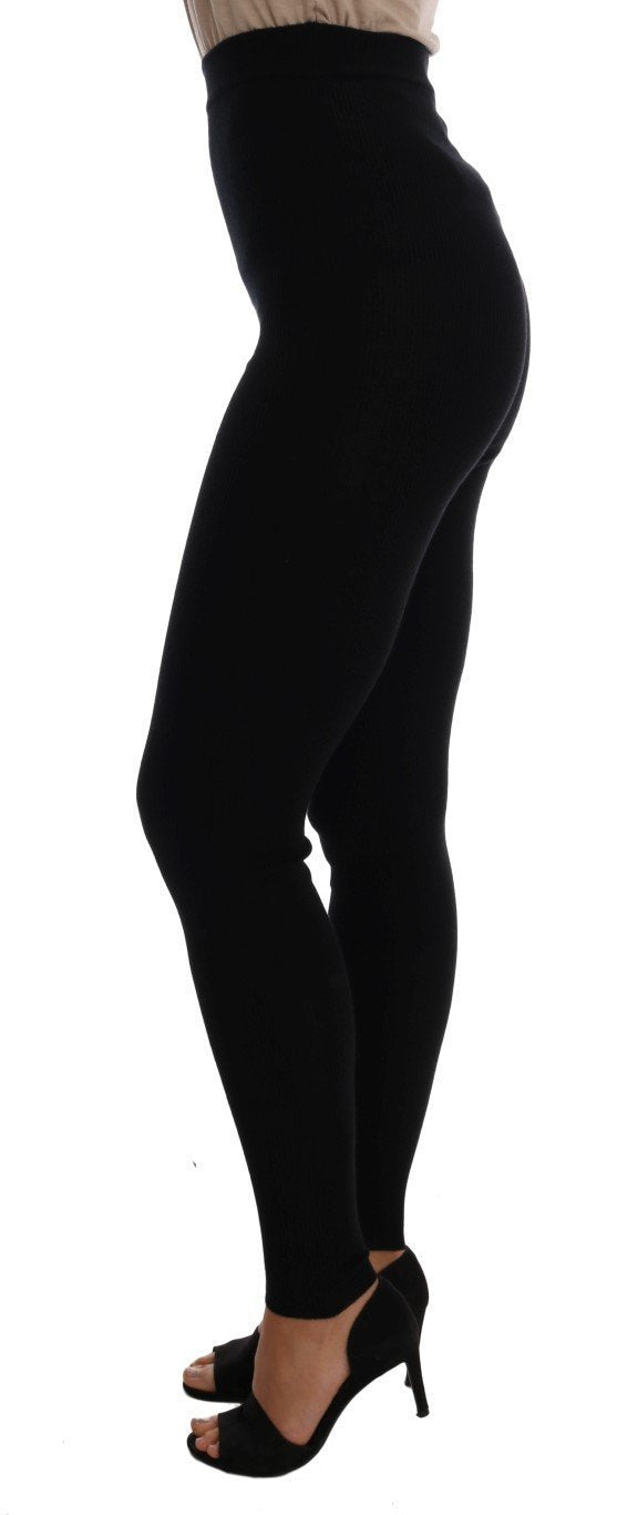 Black Cashmere Stretch Tights