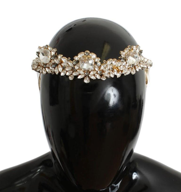 Gold Brass Crystal Sicily Diadem NATALE Crown
