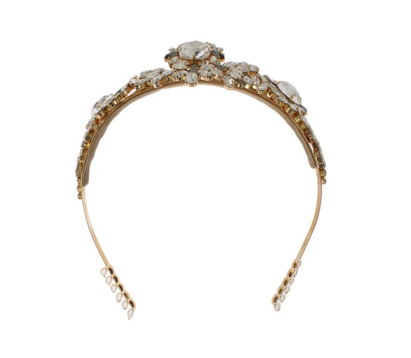 Gold Brass Crystal Sicily Diadem NATALE Crown