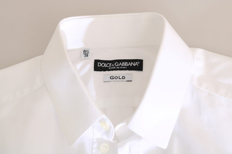 White Cotton GOLD Slim Fit Shirt