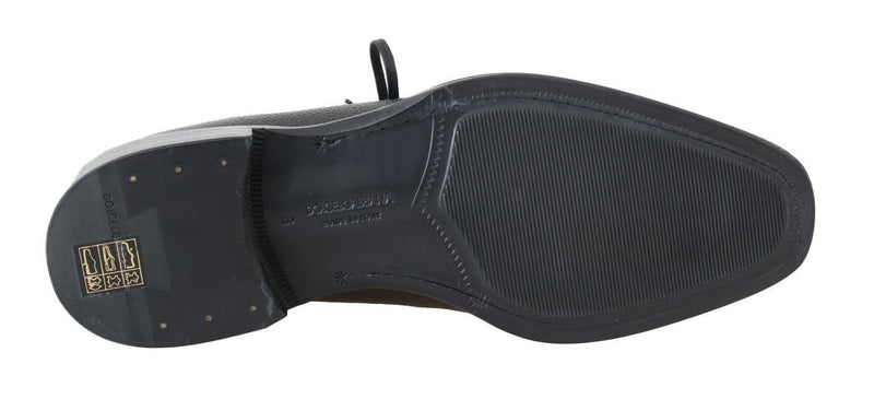 Black Leather Dress Oxford Wingtip Shoes