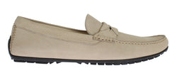 Beige Leather Loafers Shoes