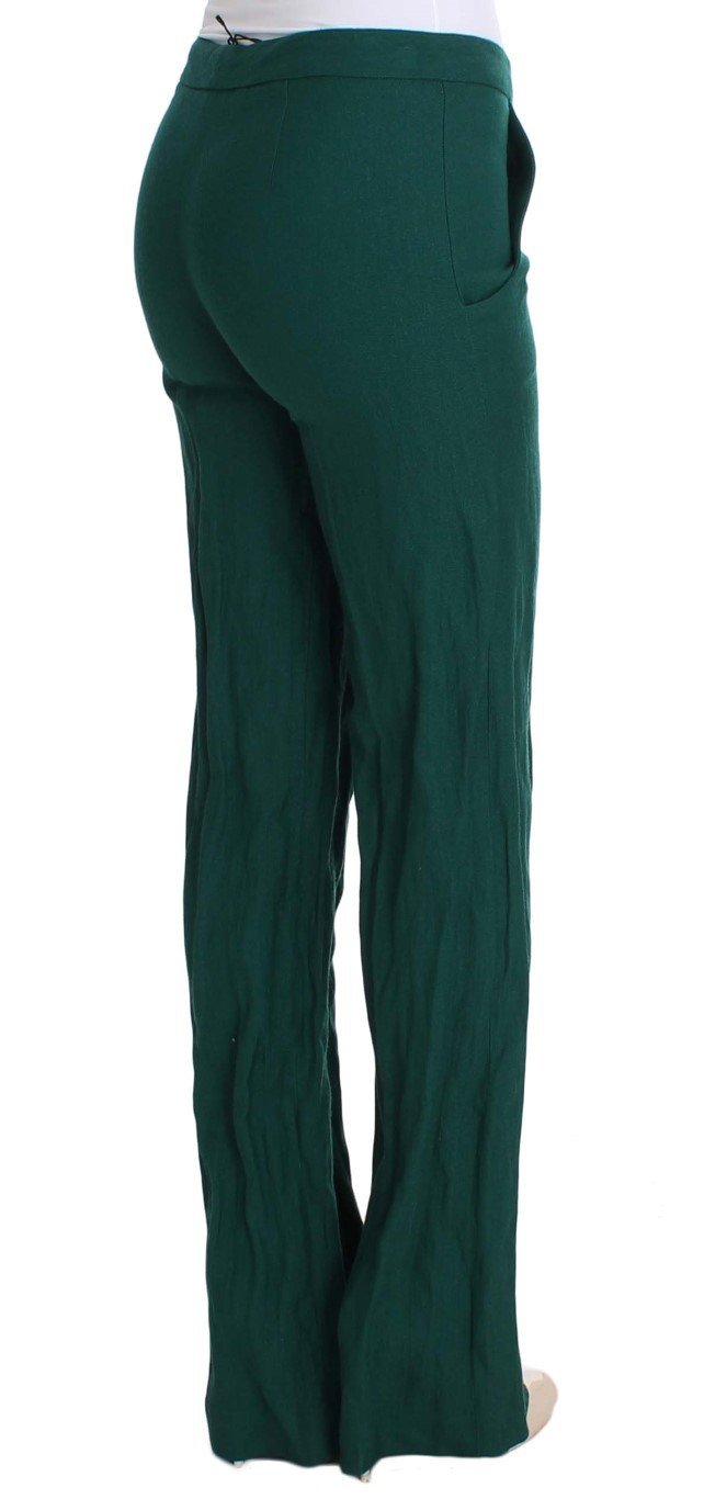 Green Wool Dress Casual Pants