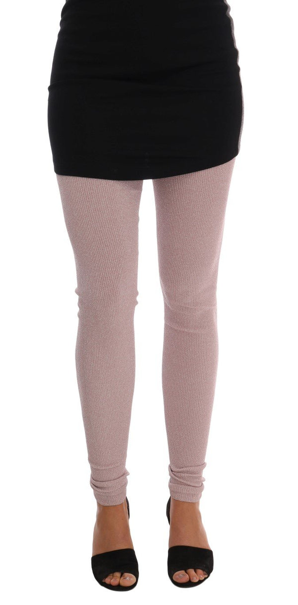 Pink Stretch Waist Tights Stockings