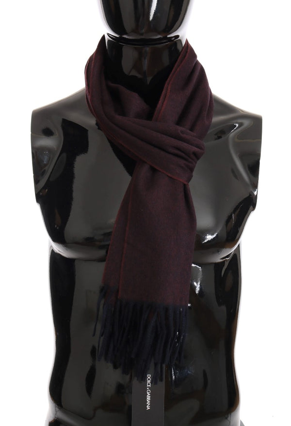 Bordeaux Cashmere Fringes Scarf