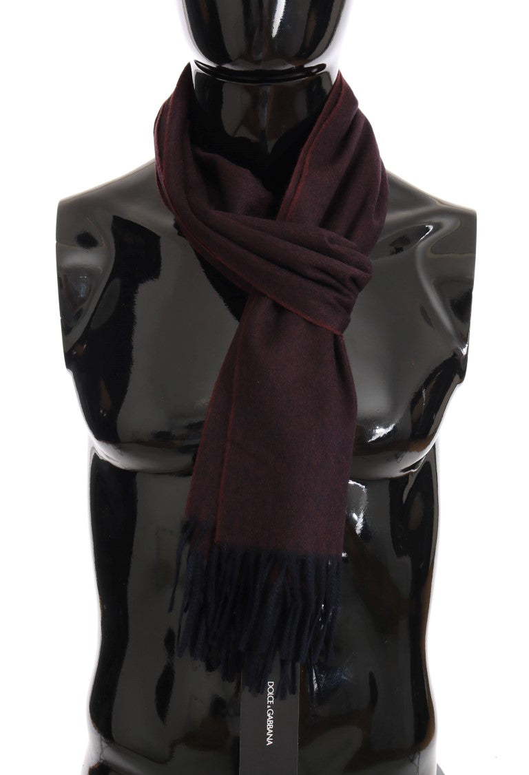 Bordeaux Cashmere Fringes Scarf