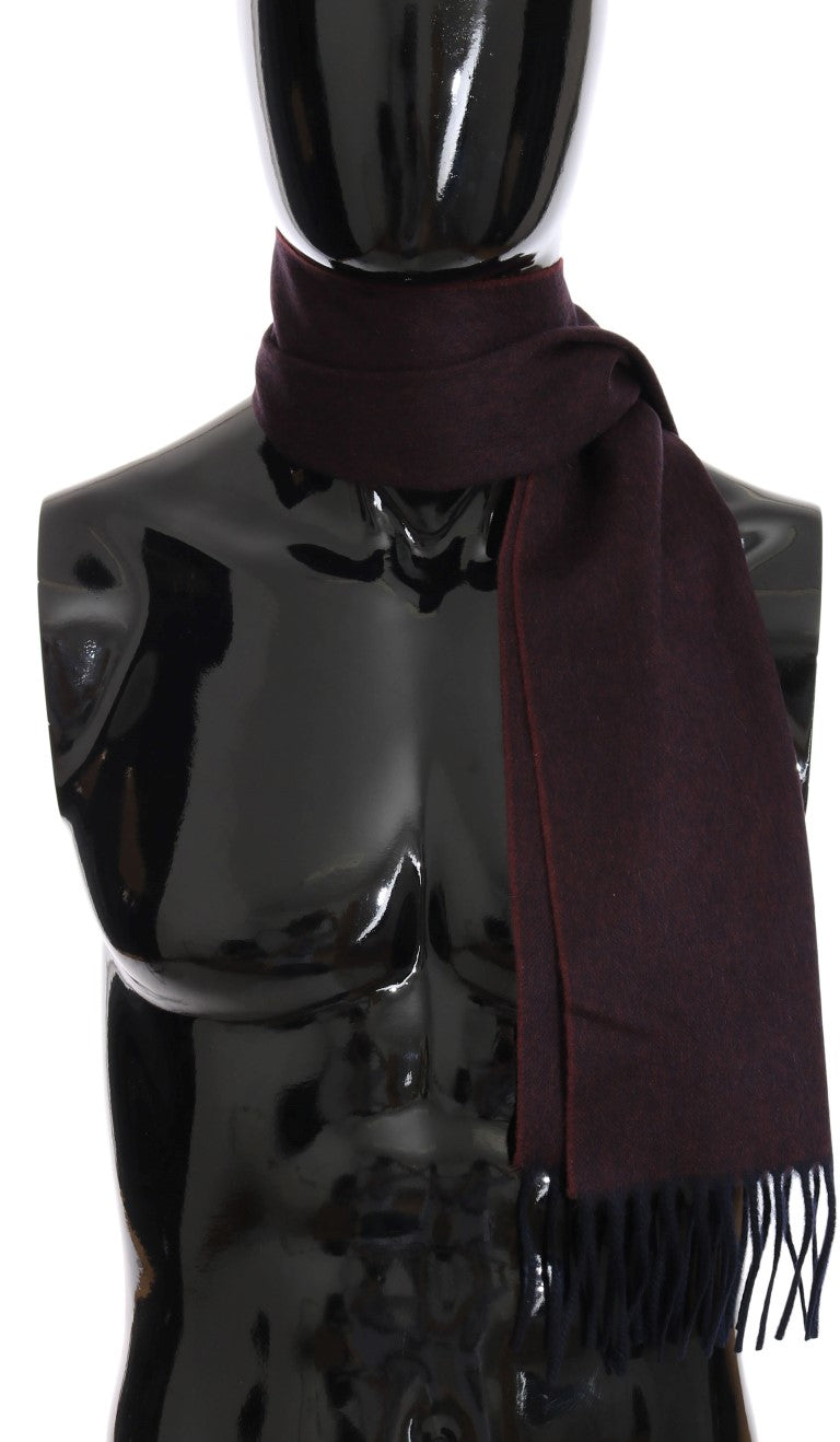 Bordeaux Cashmere Fringes Scarf