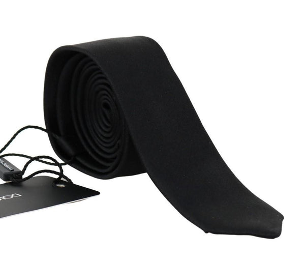 Black Silk Solid Slim SARTORIA Tie