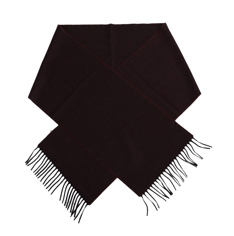 Bordeaux Cashmere Fringes Scarf