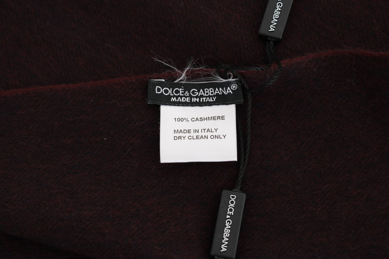 Bordeaux Cashmere Fringes Scarf