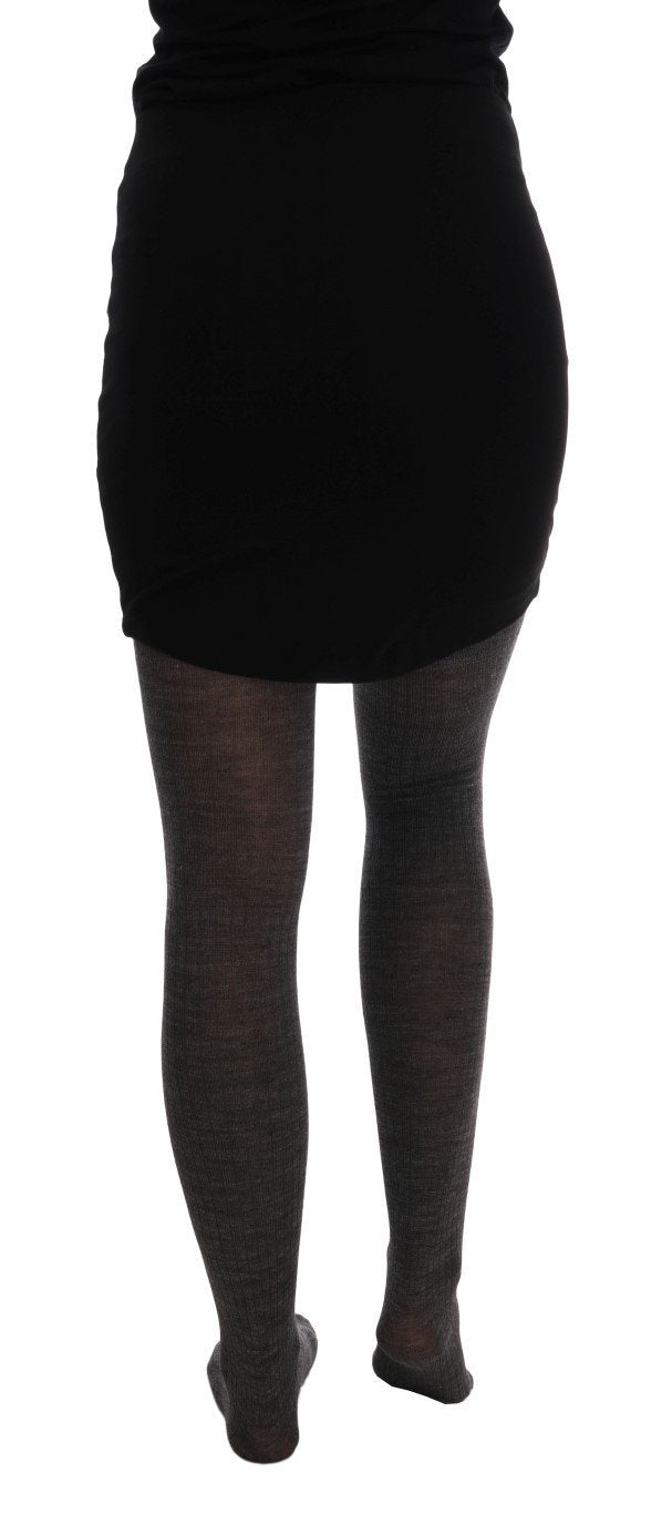 Gray Stretch Tights Stockings