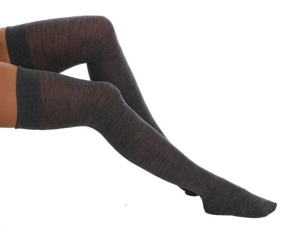 Gray Stretch Tights Stockings