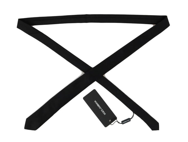 Black Silk Solid Slim Tie