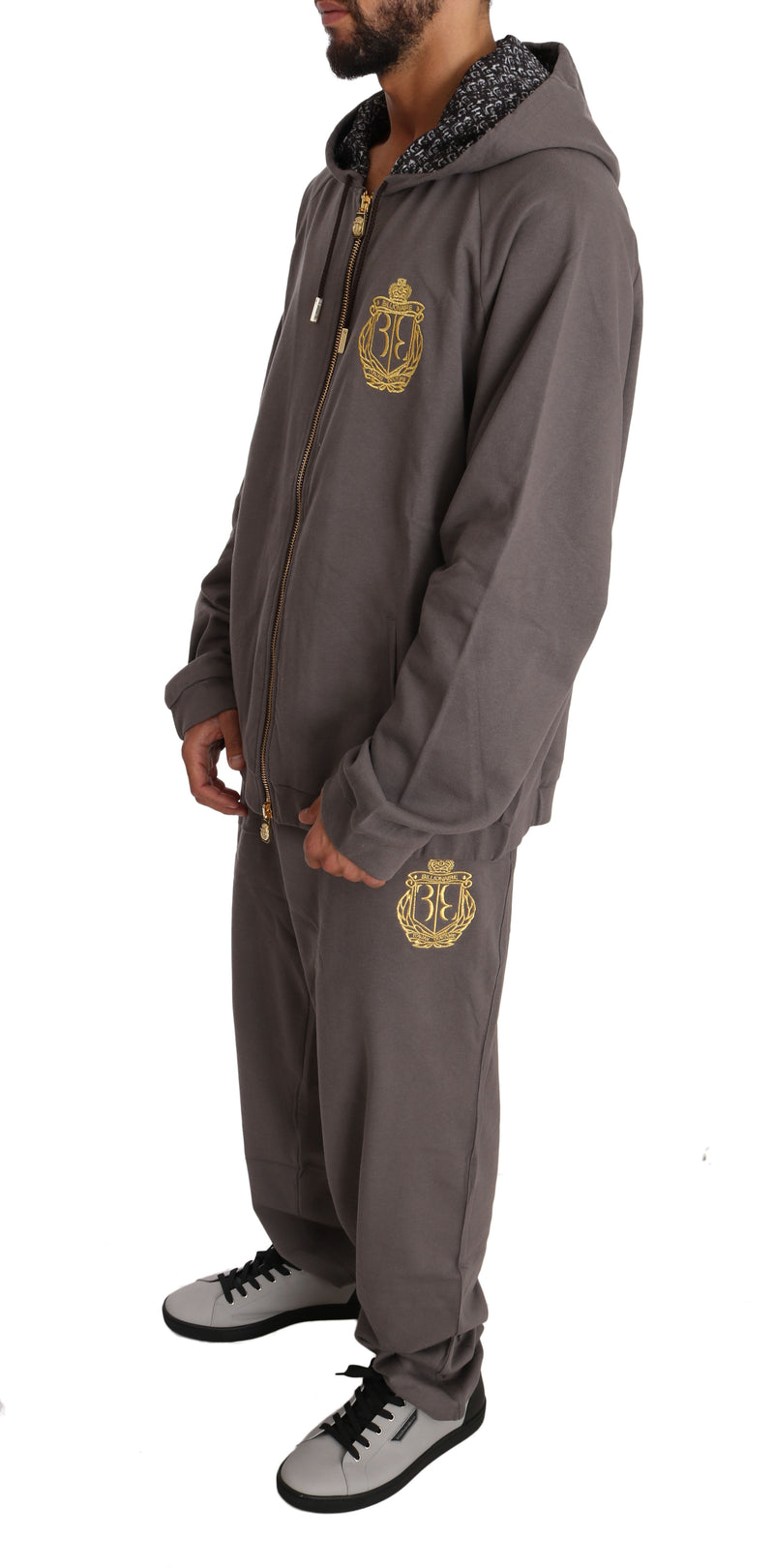 Brown Cotton Sweater Pants Tracksuit