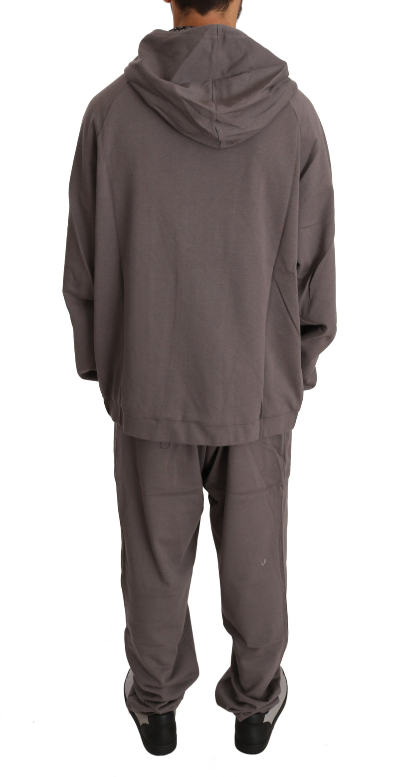 Brown Cotton Sweater Pants Tracksuit