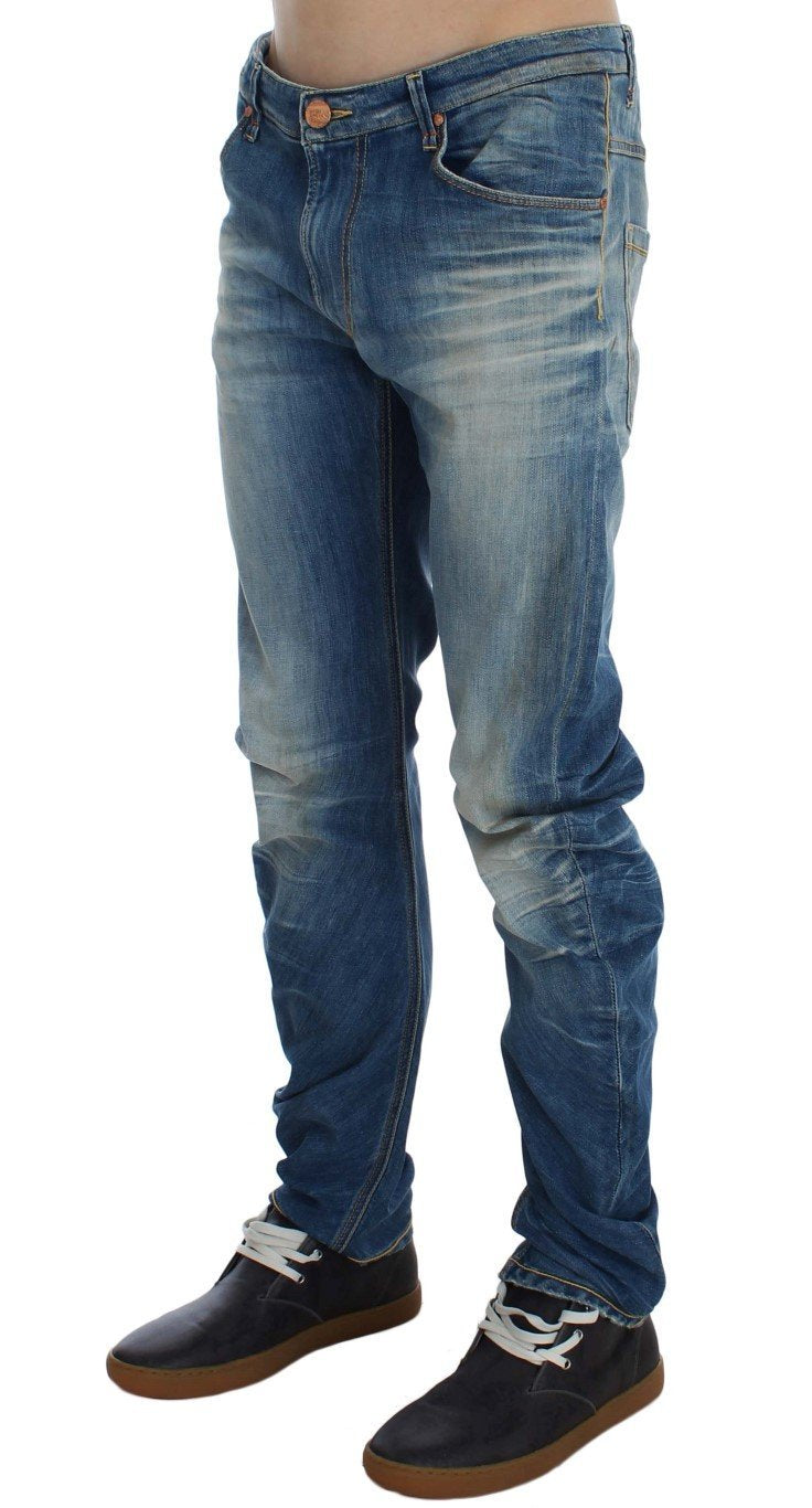 Blue Wash Cotton Slim Twist Fit Jeans
