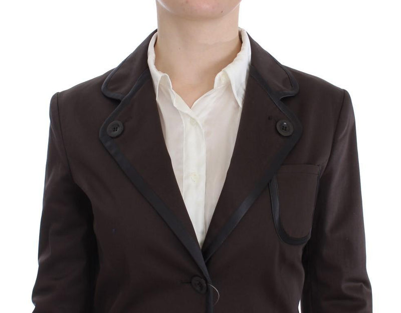 Brown Stretch Two Button Suit