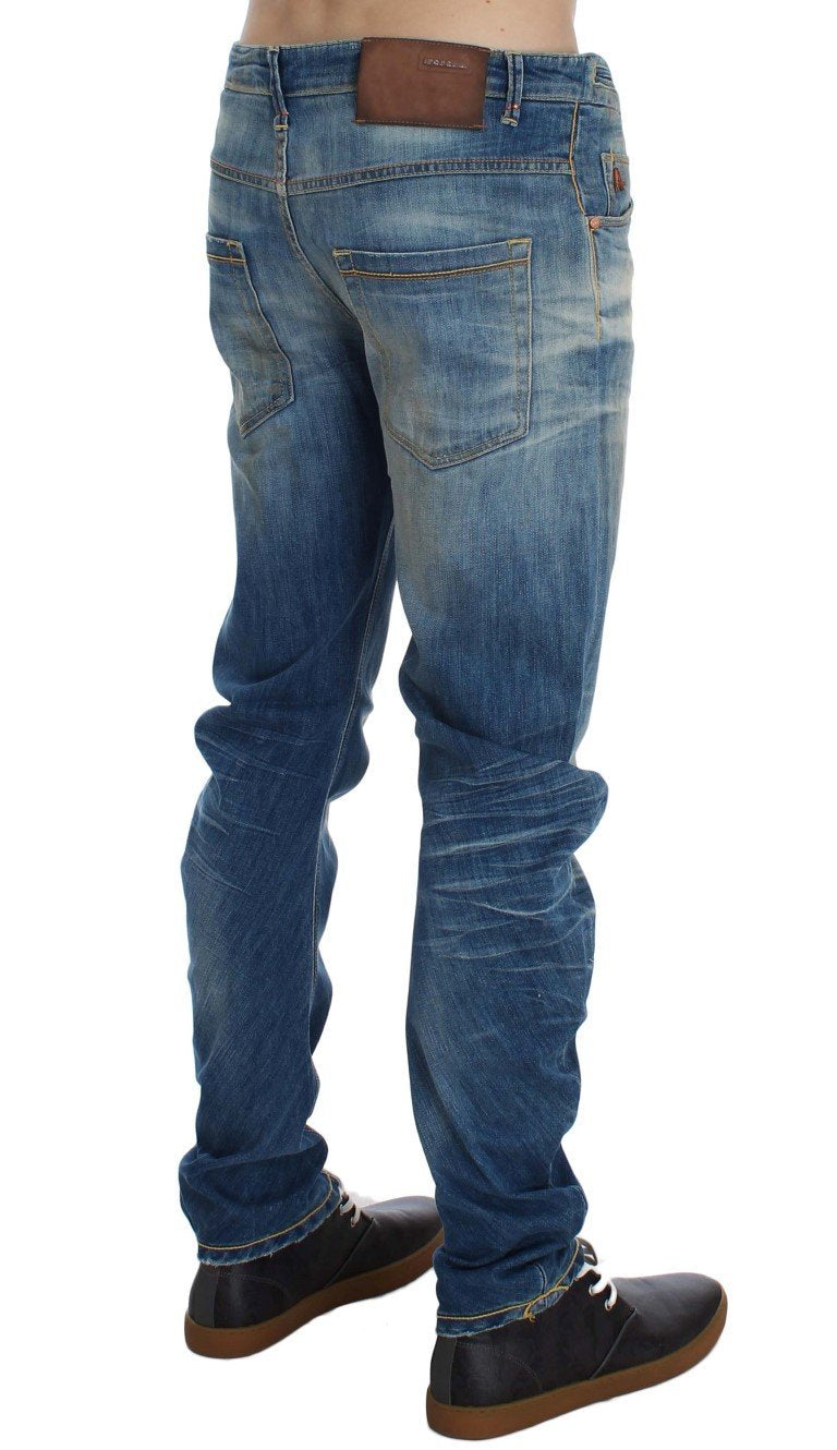 Blue Wash Cotton Slim Twist Fit Jeans