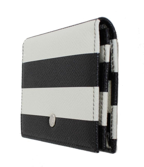 White Black Leather Wallet