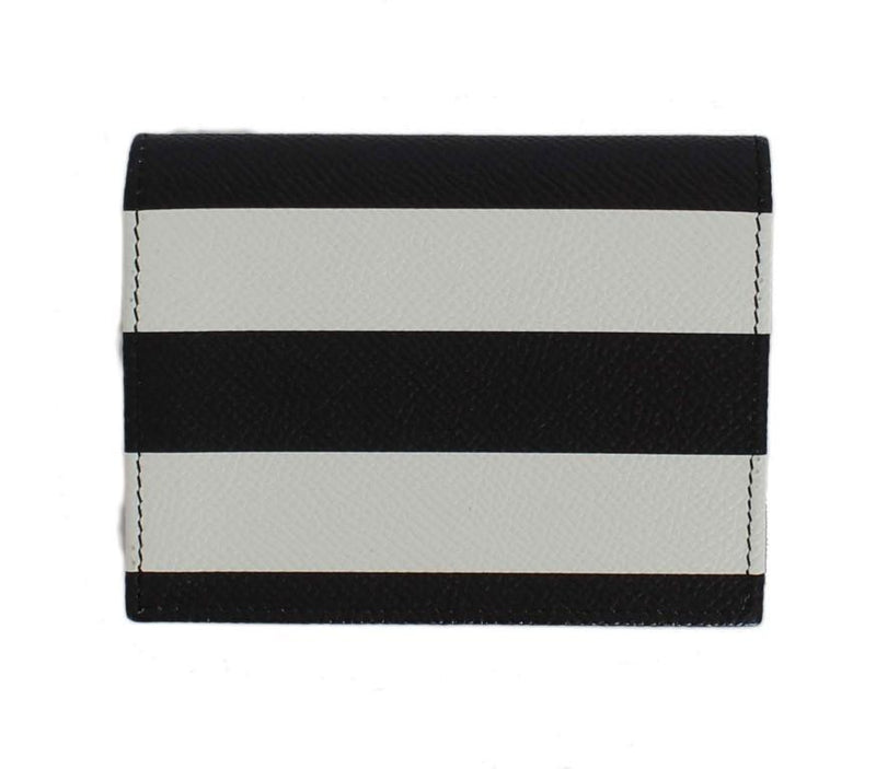 White Black Leather Wallet