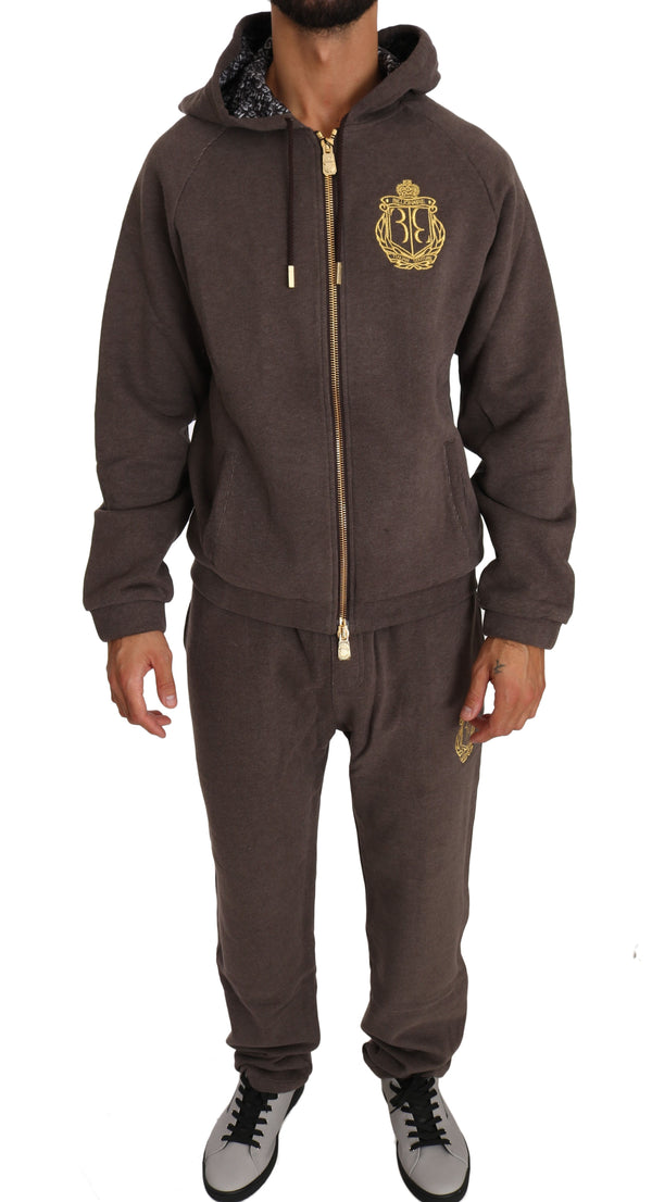 Brown Cotton Sweater Pants Tracksuit