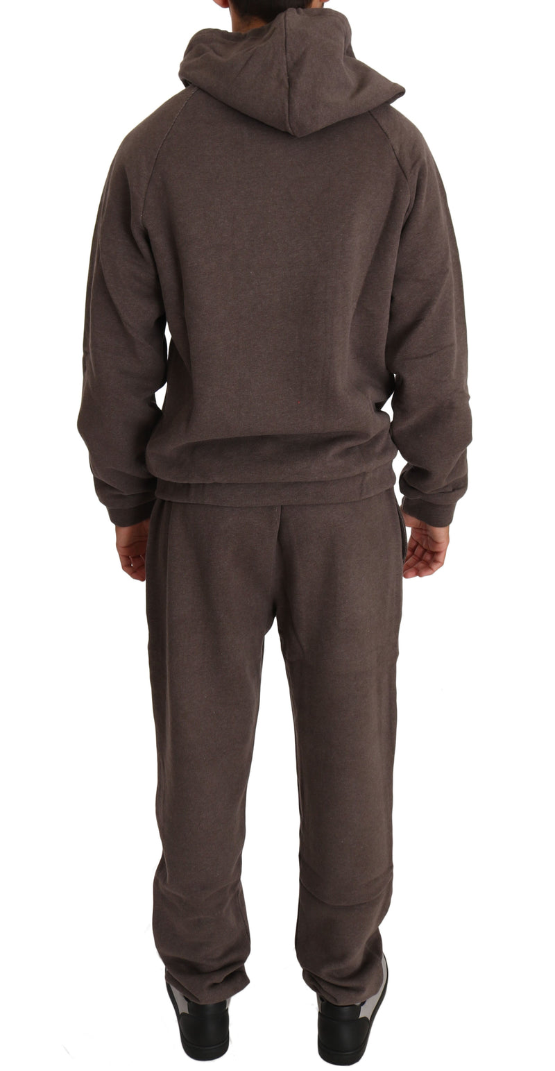 Brown Cotton Sweater Pants Tracksuit