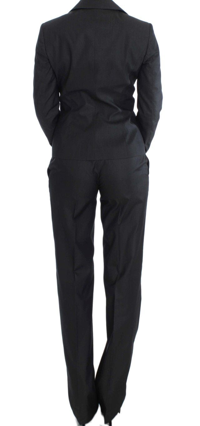 Gray One Button Two Piece Suit