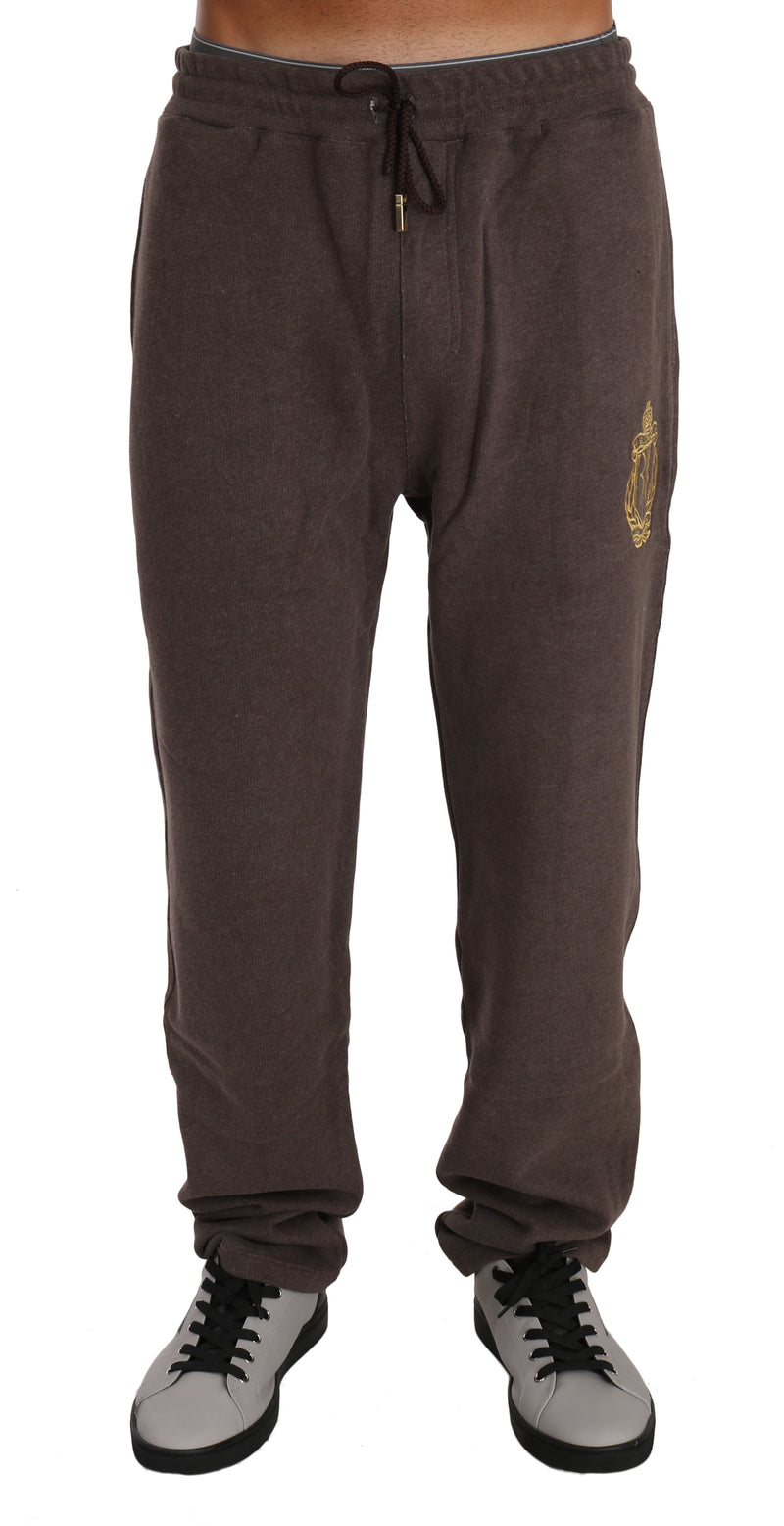 Brown Cotton Sweater Pants Tracksuit