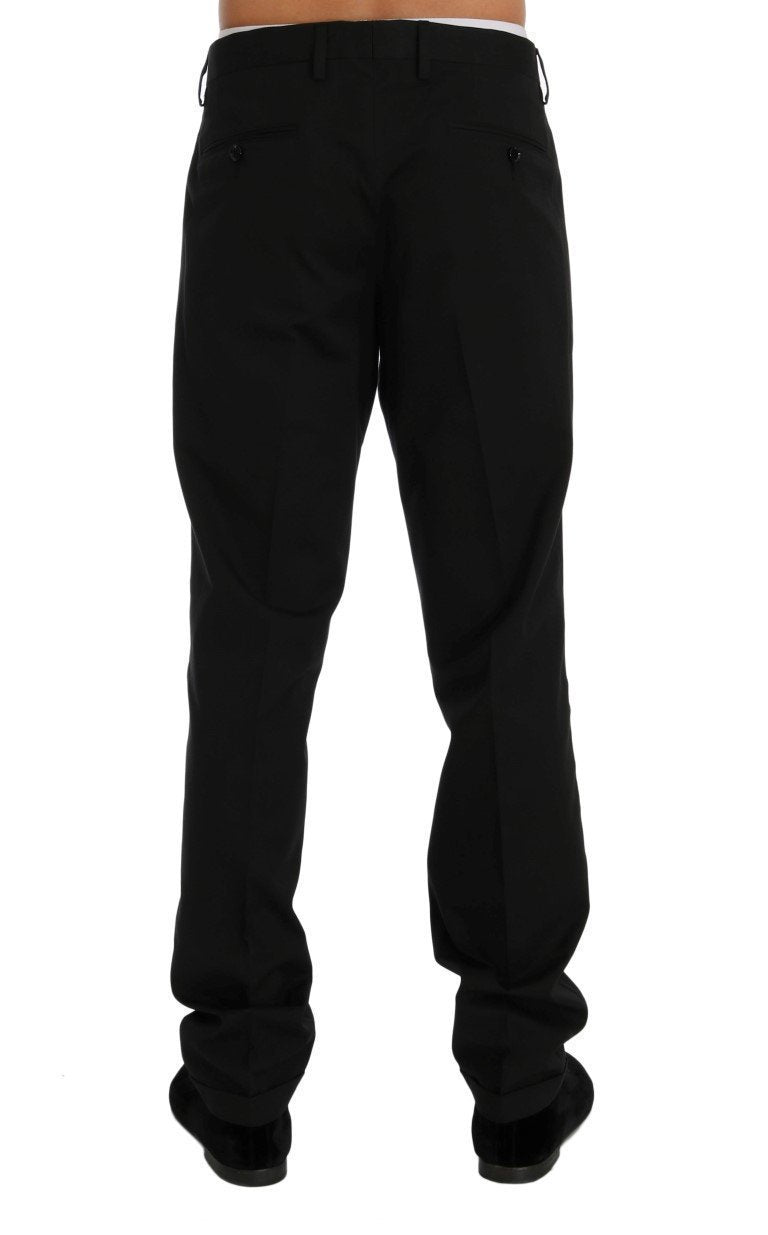 Black Cotton Rayon Dress Formal Pants