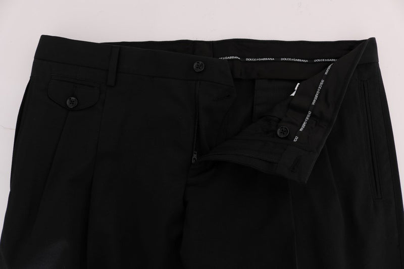 Black Cotton Rayon Dress Formal Pants